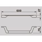 ICA 2824BN – DEBRA kollekció Fali törölközőtartó rúd 60 cm Szálcsiszolt nikkel kivitel - Image 2