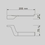 RIHANNA ICA 2851G Fali Toalettpapír-tartó – GunMetal színben - Image 3