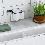 MELANIYA ICA 2858B Fali Pohártartó / Fogkefetartó – Matt fekete - Image 2