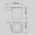 MELANIYA ICA 2858B Fali Pohártartó / Fogkefetartó – Matt fekete - Image 3