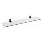 MELANIYA ICA 2891B Fali Üvegpolc – Matt fekete