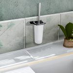 MELANIYA ICA 2894B – Fali WC-kefetartó, fekete matt kivitelben - Image 2