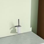 RIHANNA ICA 2894G – Fali WC-kefetartó GunMetal színben - Image 2