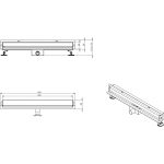 Siphon ICD 30006 – 600 mm falba építhető rozsdamentes acél lineáris szifon - Image 5