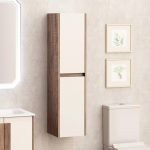 Fali Fürdőszobai Oszlopszekrény – ICP 3012 WOODEN - Image 2