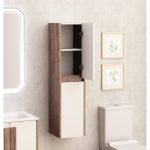 Fali Fürdőszobai Oszlopszekrény – ICP 3012 WOODEN - Image 3