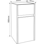 Fürdőszobai oszlopszekrény ICP 3030/60 – 30×60×30 cm, PS011 - Image 3