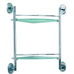 ICA 30902 Dupla Sarok Üvegpolc – ARIEL Fürdőszobai Kiegészítő