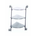 ICA 30903 Tripla Sarok Üvegpolc – ARIEL Fürdőszobai Kiegészítő