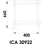 ICA 30922 Dupla üvegpolc – ARIEL Fürdőszobai Kiegészítő - Image 2
