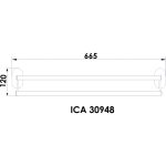 ICA 30948 Dupla törölközőtartó – ARIEL Fürdőszobai Kiegészítő - Image 2