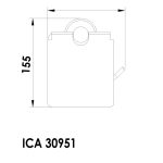 ICA 30951 Króm WC-papír tartó – ARIEL Fürdőszobai Kiegészítő - Image 2