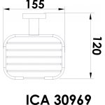 ICA 30969 Krómozott Rácsos Szappantartó – ARIEL Fürdőszobai Kiegészítő - Image 2