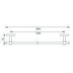 ICA 3424W – Krómozott-fehér falra szerelhető törölközőtartó (60 cm) - Image 2