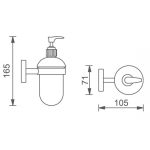 ICA 3463W – Fali szappanadagoló króm-fehér kivitelben - Image 2