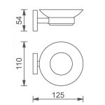 ICA 3459B – Fali szappantartó fekete-króm kivitelben - Image 2