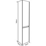 Kétszárnyas falra szerelhető fürdőszobai szekrény – ICP 3516 - Image 4