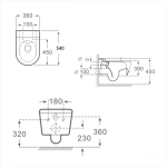 Wall-mounted toilet – ICC 3755B NEW - Image 2