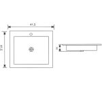 Porcelán mosdókagyló – ICC 4141 - Image 2
