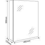 Fürdőszobai tükrös szekrény ICMC 4512-55 – 45 × 55 cm - Image 4