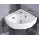 Washbasin ICC 4545 – Sarokba szerelhető porcelán kézmosó - Image 2
