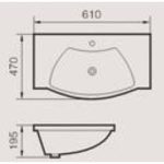Porcelán mosdókagyló – ICC 4760 - Image 2