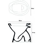 WC Pan ICC 4836 RIMLESS – Álló perem nélküli WC csésze (ülőke nélkül) - Image 2