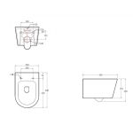 Wall-hung Toilet Tornado ICC 4936 – Fali WC Duroplast ülőkével - Image 4