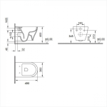 Wall-hung toilet – ICC 4937W - Image 2