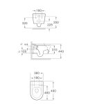 Wall hung toilet ICC 4937 MARBLE – Márványhatású fali WC - Image 2