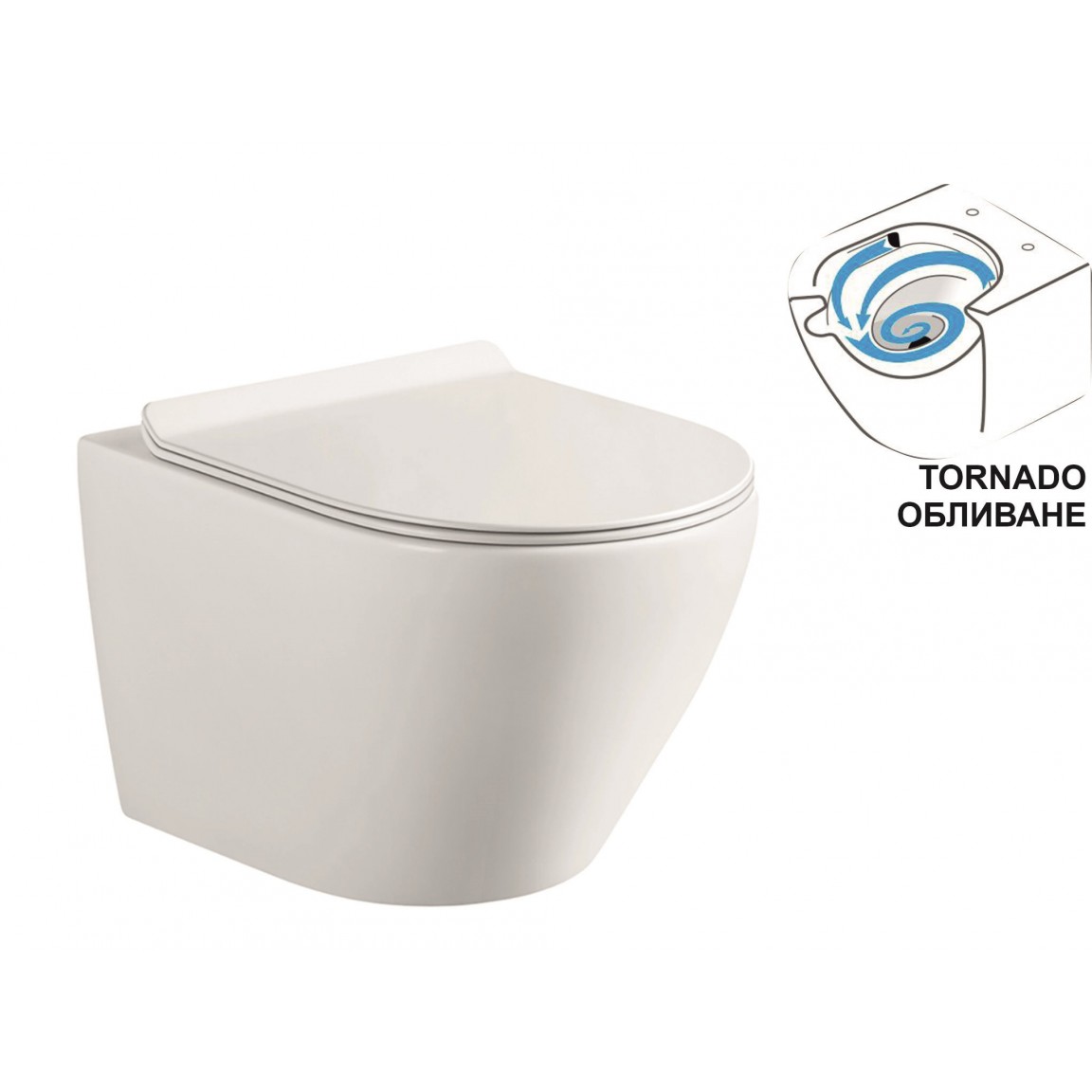 4937-т-1152x1152w Wall-hung Toilet ICC 4937 TORNADO – Fali WC Tornado öblítéssel, ülőkével - Image 1