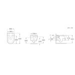 Wall-hung Toilet ICC 4937 TORNADO – Fali WC Tornado öblítéssel, ülőkével - Image 2
