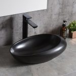 Washbasin ICB 493B – Pult tetejére helyezhető fekete porcelán mosdó