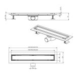 Siphon ICD 50048 – 50 cm mágneses műanyag lineáris padlóösszefolyó Dry & Wet rendszerrel - Image 3
