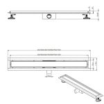 Siphon ICD 50049 – 60 cm beépíthető csempézhető lineáris padlószifon - Image 3