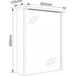Tükrös Fürdőszobaszekrény ICMC 5018-70 – LED világítással, Soft-Close ajtóval - Image 4