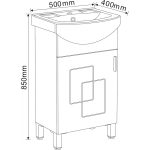Álló fürdőszobai szekrény kerámia mosdóval (UK 5091) ICP 5086-2 - Image 2