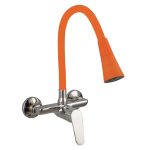 LINNI ORANGE MATT ICF 5108152OR 7789 – Fali konyhai csaptelep narancssárga szilikon kifolyóval