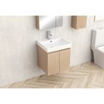 Fürdőszobai PVC szekrény AMO‑50 (5157‑50) + porcelán mosdó 8050 (5953W‑51 cm) - Image 2