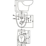 Fali WC – ICC 5335 RIMLESS, ülőkével - Image 2