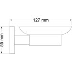 ICA 5359 BLISTER üveg szappantartó – krómozott tartóval, falra szerelhető - Image 2