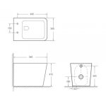 WC Pan – ICC 5436MB (Matt fekete, álló kivitel) - Image 2