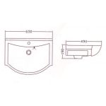 Porcelán mosdókagyló – ICC 5865 - Image 2