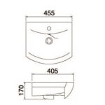 Porcelán mosdókagyló – ICC 5945 - Image 2