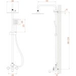 ICT 6009 Bueno LUX Zuhanyrendszer – Elegáns esőztető zuhanyszett - Image 3