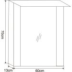 Tükrös Fürdőszobaszekrény ICMC 6013-70 – LED világítással, 60 cm - Image 2