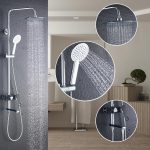 6017B – Állítható esőztető zuhanyrendszer fekete-króm kivitelben - Image 2
