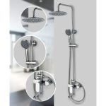 Zuhanyrendszer ICT 6019 Azola – teleszkópos zuhanyszett esőztetővel, kézizuhannyal és csapteleppel - Image 2