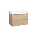 PVC fürdőszobabútor ALETTA‑75 (6037‑75) + porcelán mosdó 8075 (5953W‑76 cm)