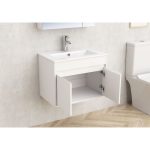 Falra szerelhető fürdőszobabútor ICP 6038‑045 „Bari” + 6140 porcelán mosdó - Image 2